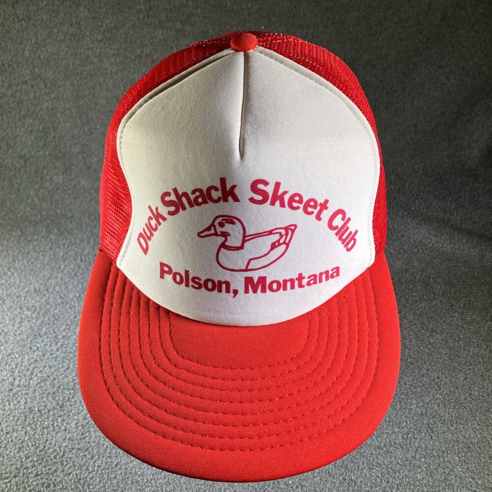 Duck Shack Skeet Club Polson, Montana foamie trucker hat cap meshback hunting